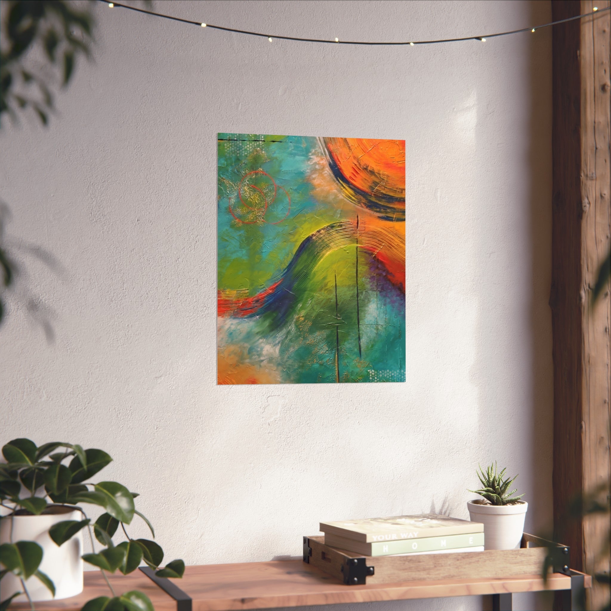 Loosen Up – Vibrant  Abstract Color Wave Giclée Art Print