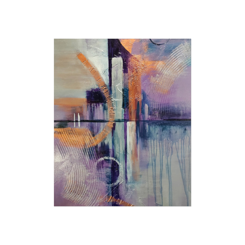 City Vibes – Abstract Cityscape Giclée Art Print
