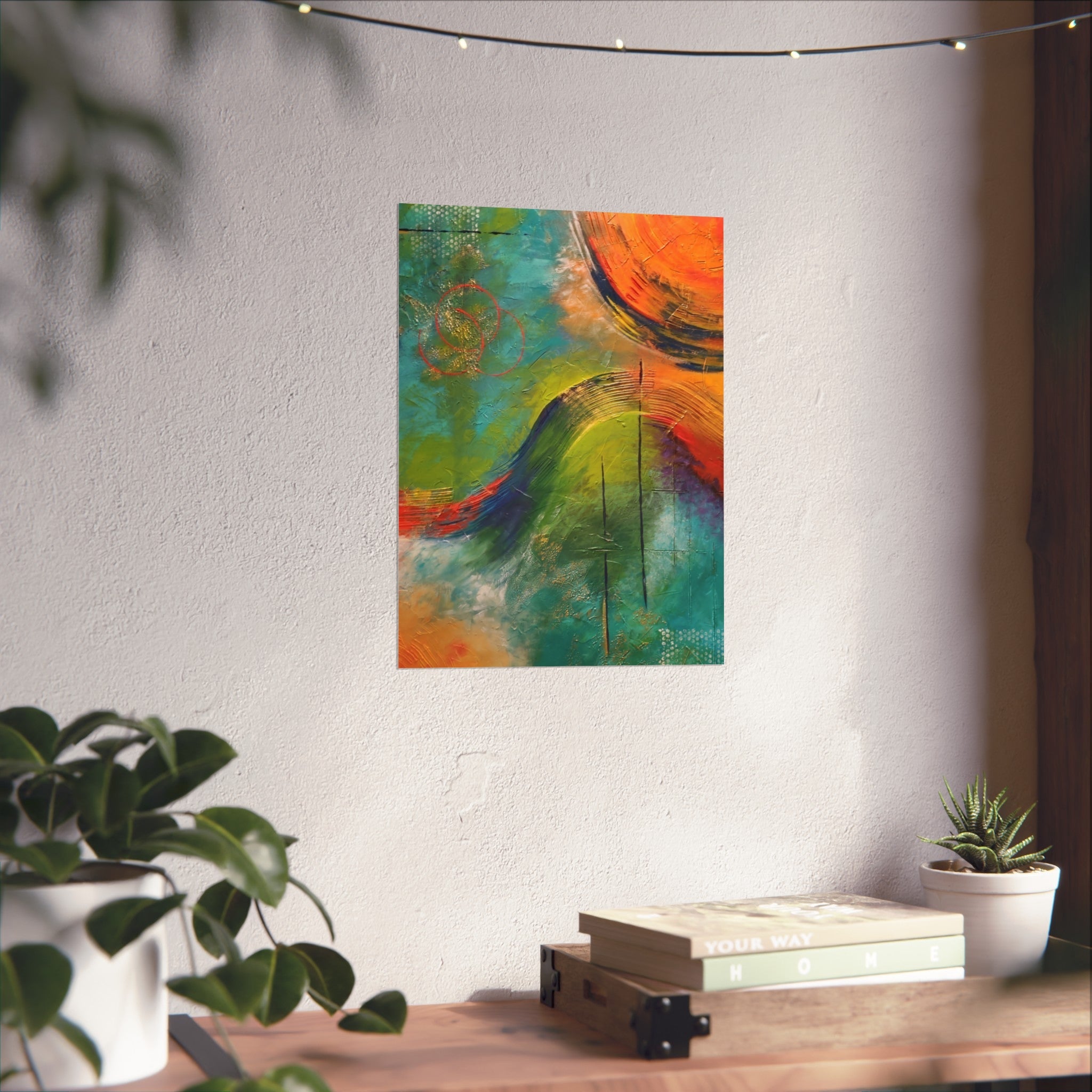 Loosen Up – Vibrant  Abstract Color Wave Giclée Art Print