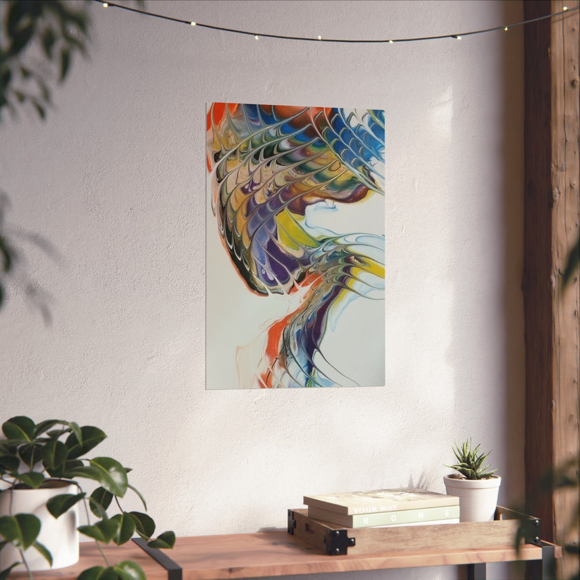 Thunderbolt — Colorful Fluid Art Wall Decor