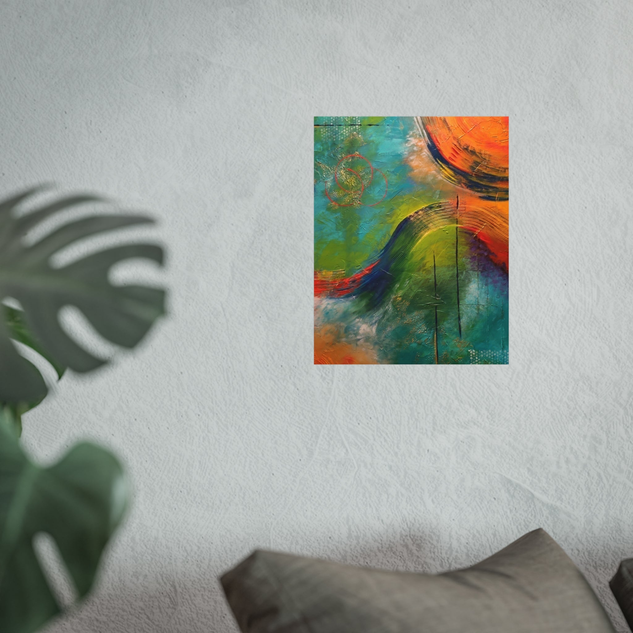 Loosen Up – Vibrant  Abstract Color Wave Giclée Art Print