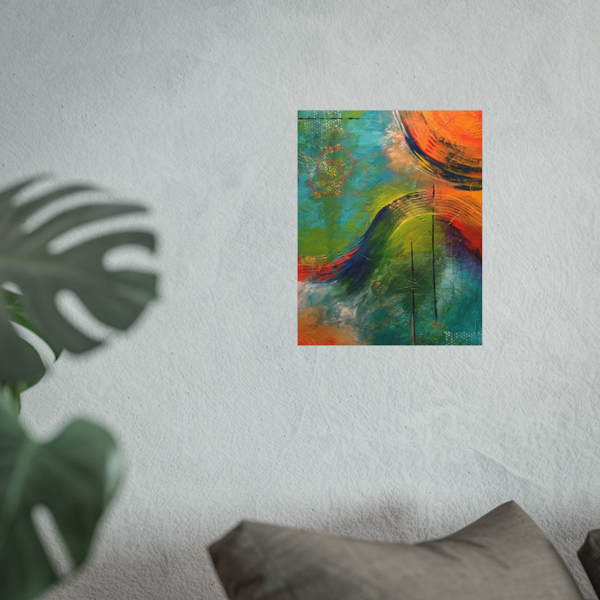 Loosen Up – Vibrant  Abstract Color Wave Giclée Art Print