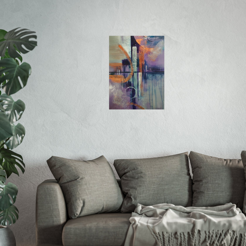 City Vibes – Abstract Cityscape Giclée Art Print