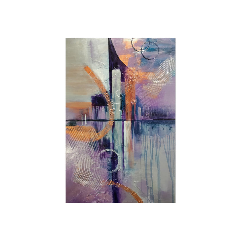 City Vibes – Abstract Cityscape Giclée Art Print