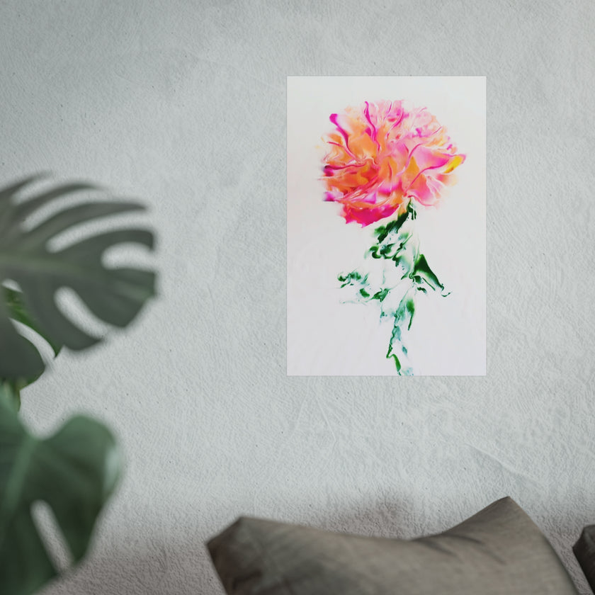 Marilyn's Rose – Pink Peony Floral Giclée Art Print