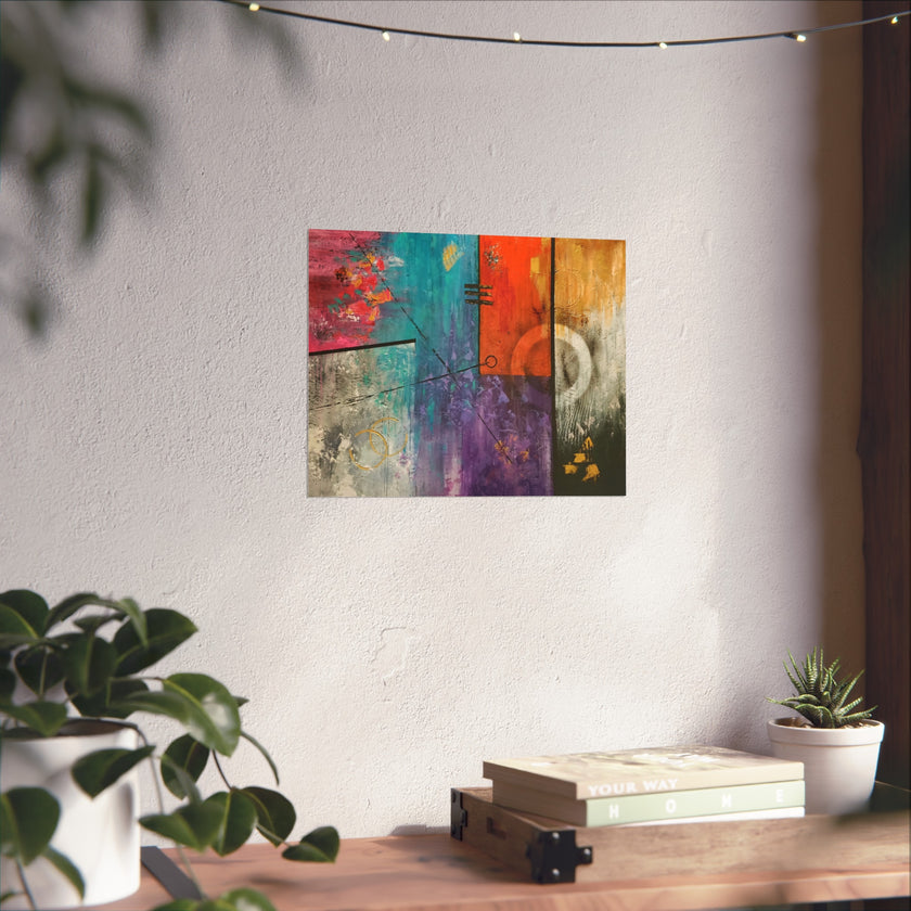 Urban Streets – Colorful Geometric Abstract Giclée Art Print