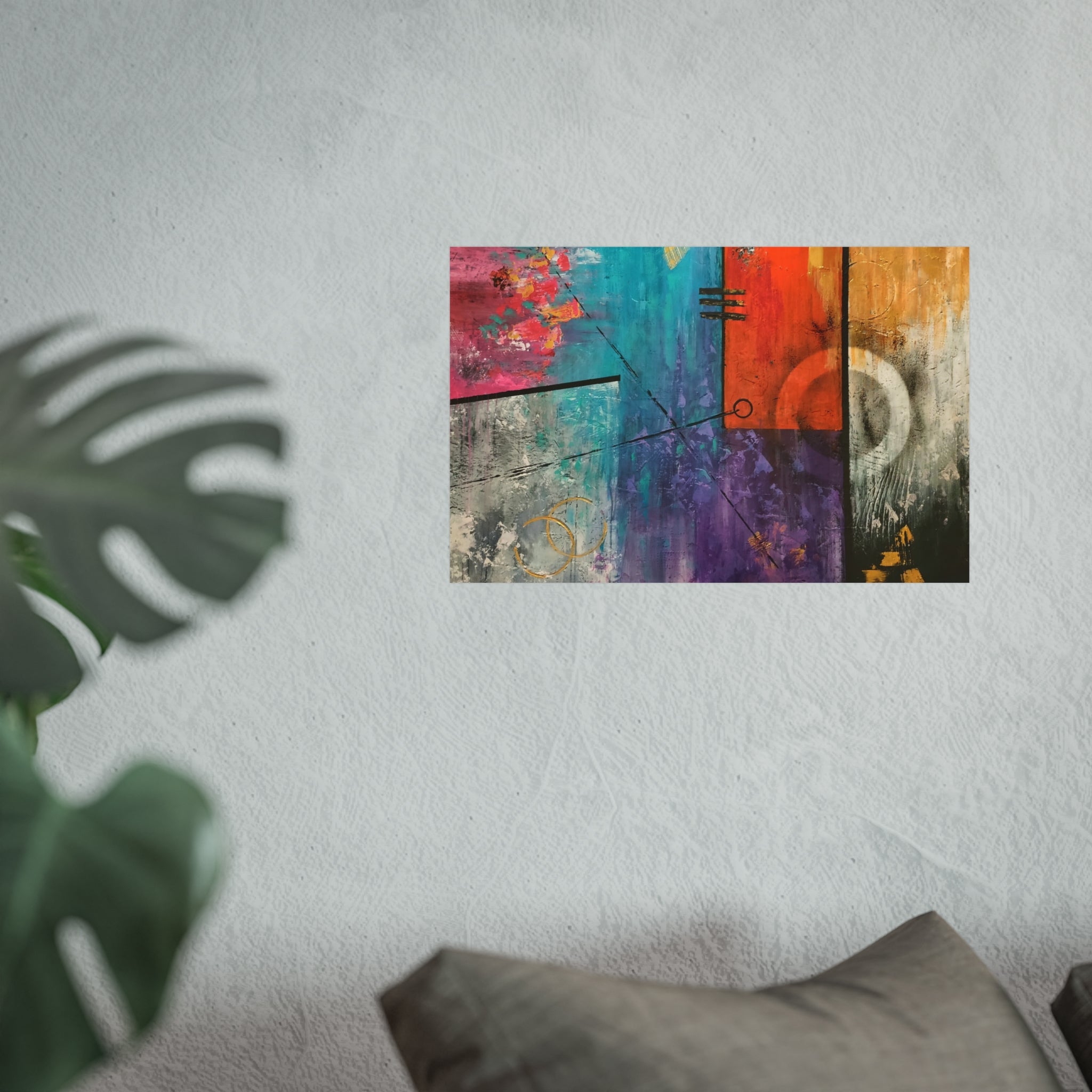 Urban Streets – Colorful Geometric Abstract Giclée Art Print