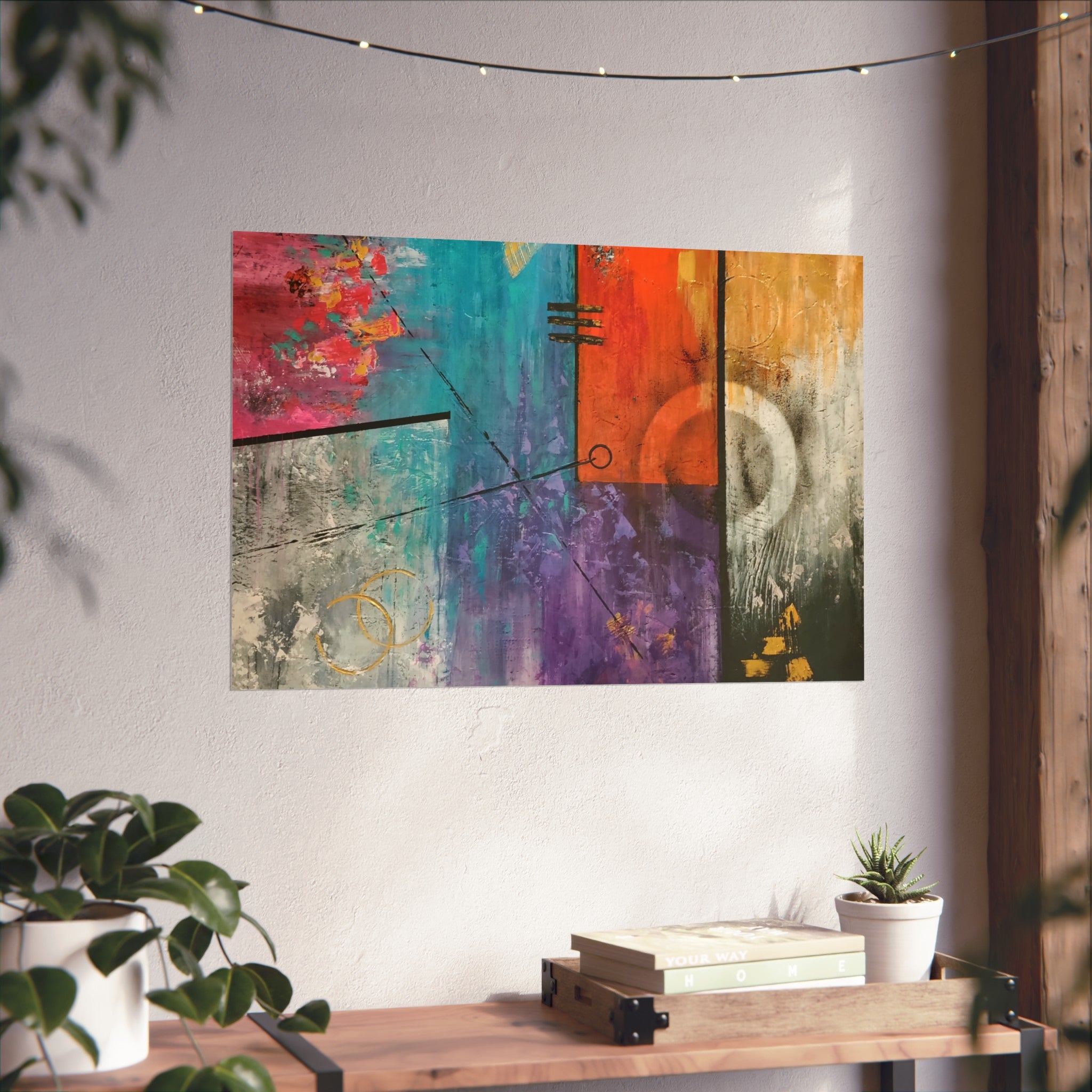 Urban Streets – Colorful Geometric Abstract Giclée Art Print