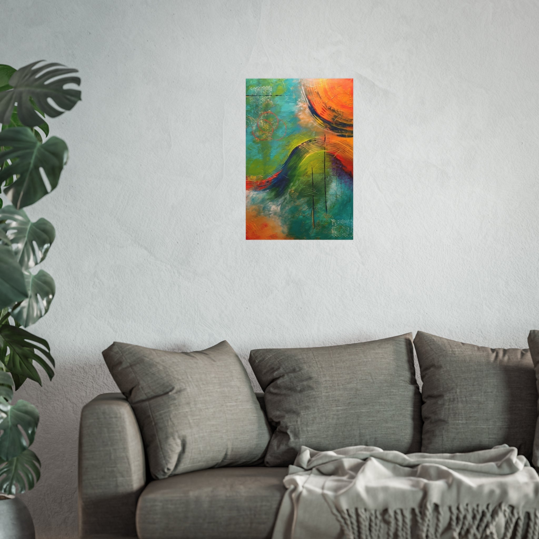 Loosen Up – Vibrant  Abstract Color Wave Giclée Art Print