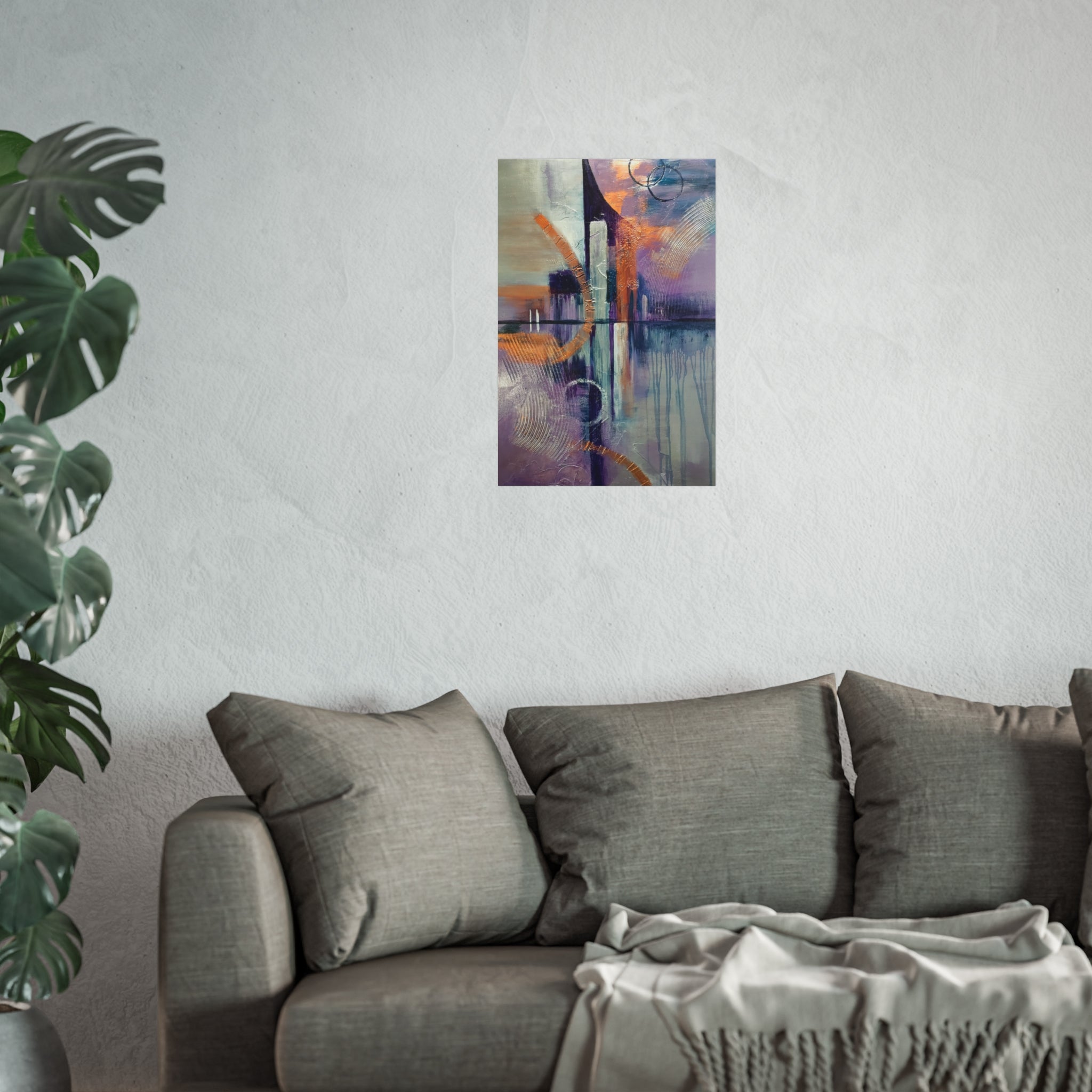 City Vibes – Abstract Cityscape Giclée Art Print