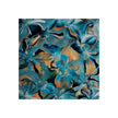 Blue Lagoon — Teal & Copper Abstract Floral Fluid Art Print