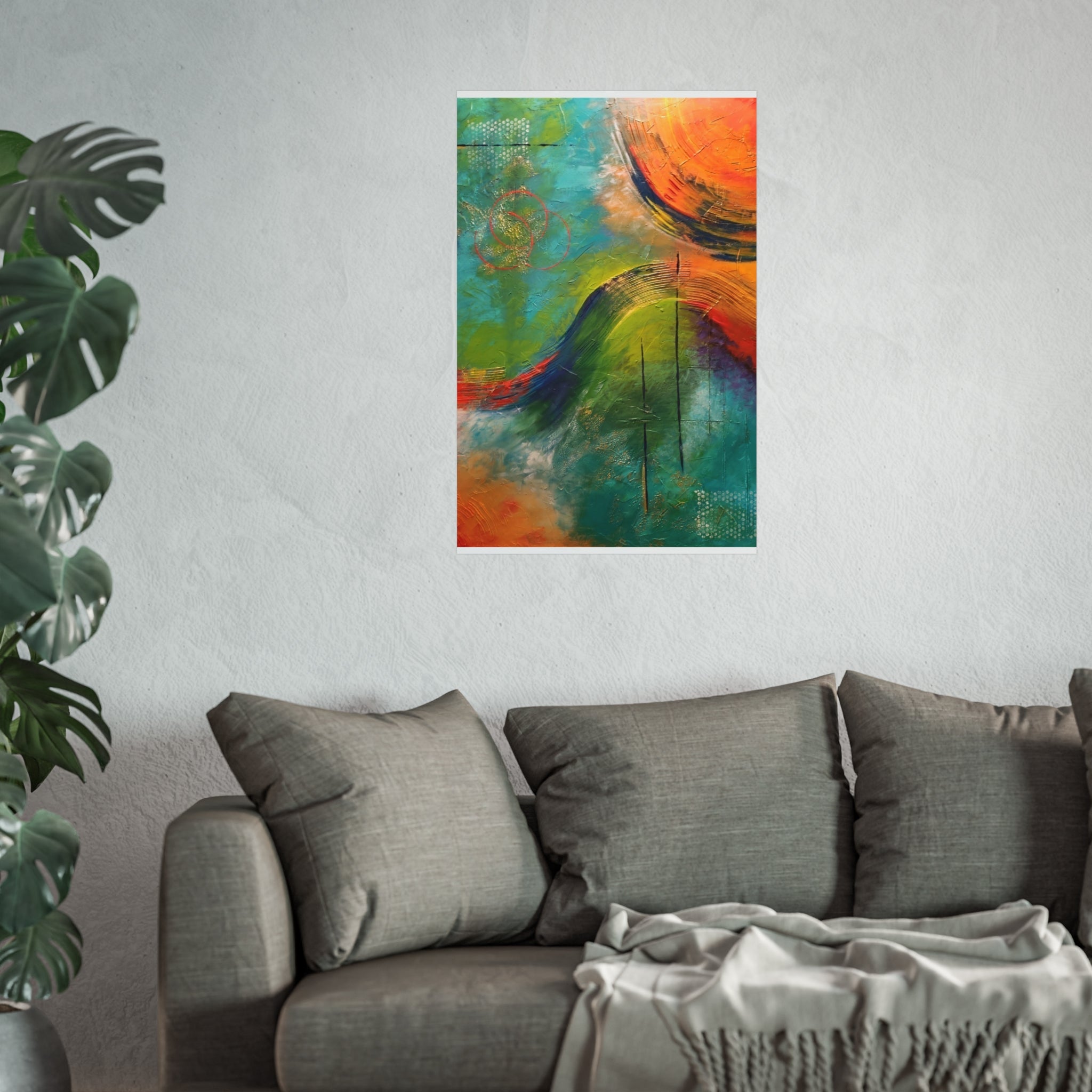 Loosen Up – Vibrant  Abstract Color Wave Giclée Art Print