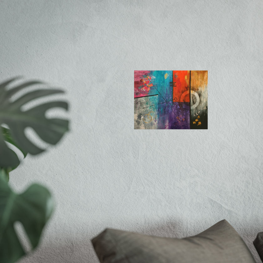 Urban Streets – Colorful Geometric Abstract Giclée Art Print