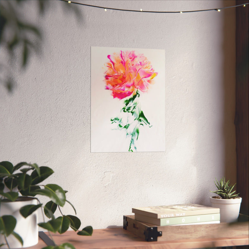 Marilyn's Rose – Pink Peony Floral Giclée Art Print