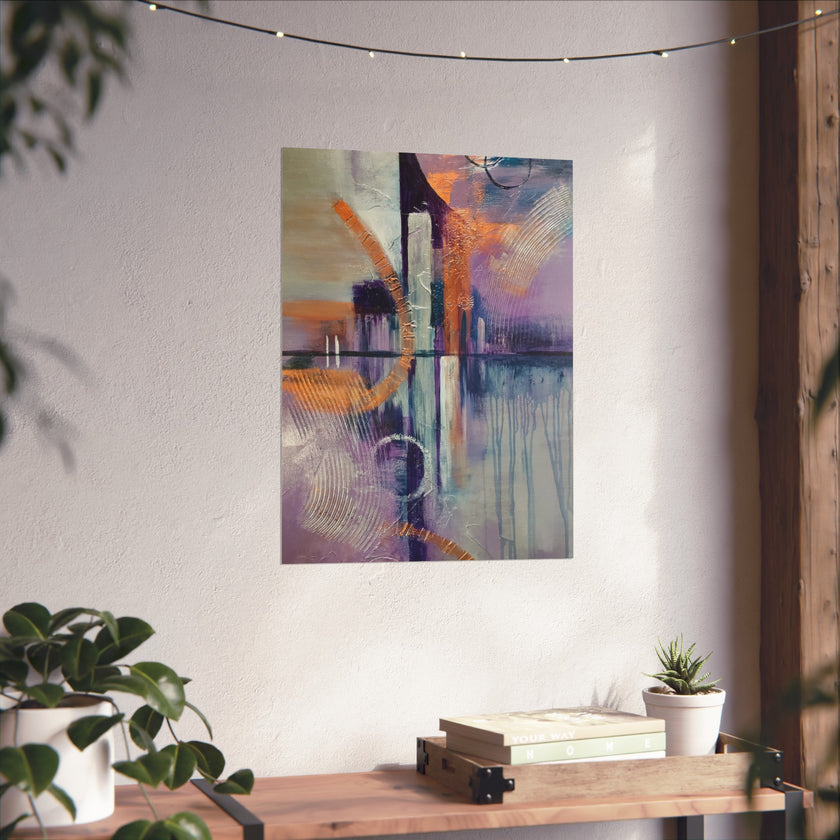 City Vibes – Abstract Cityscape Giclée Art Print