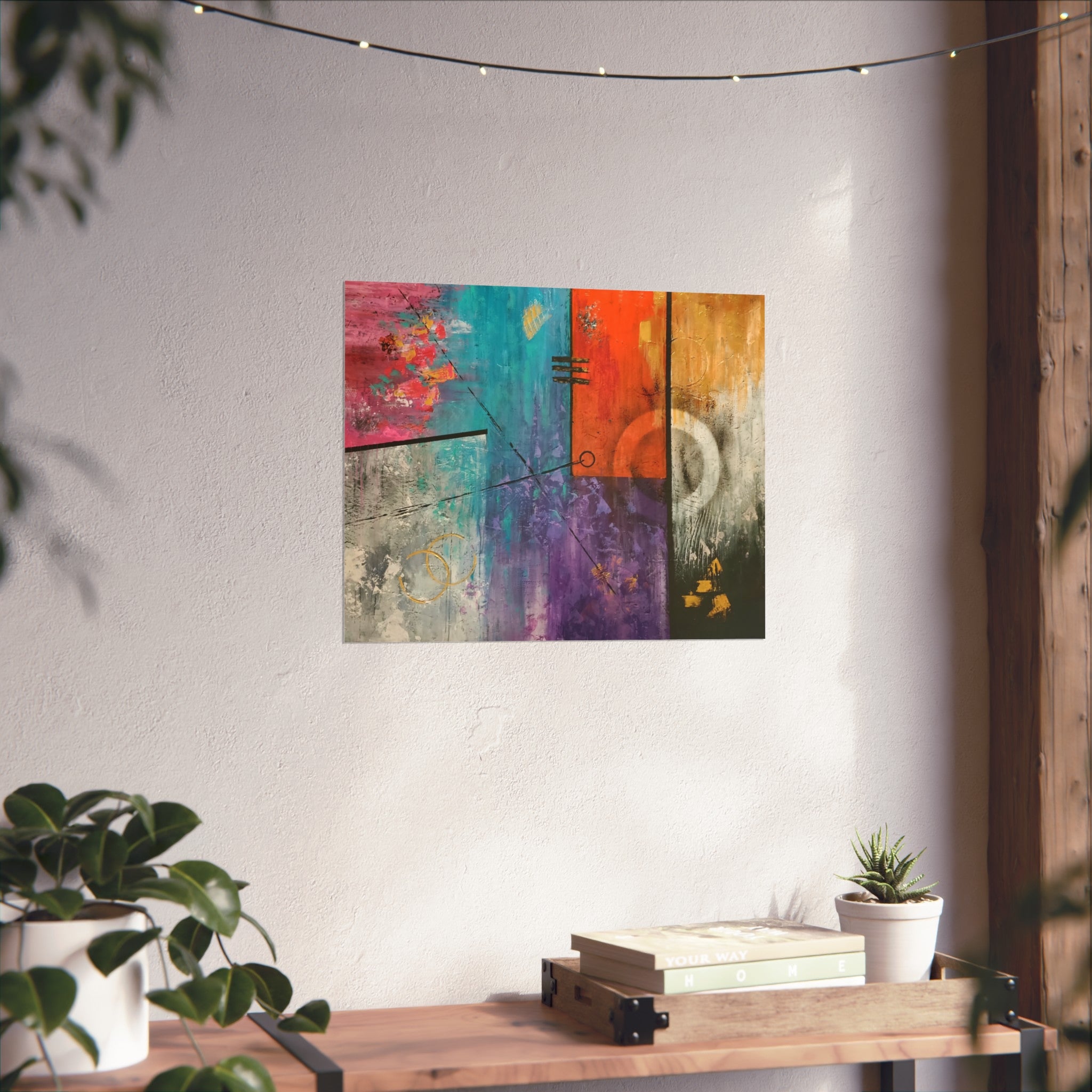 Urban Streets – Colorful Geometric Abstract Giclée Art Print