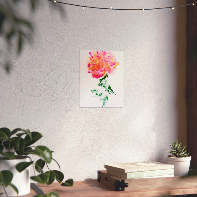 Marilyn's Rose – Pink Peony Floral Giclée Art Print