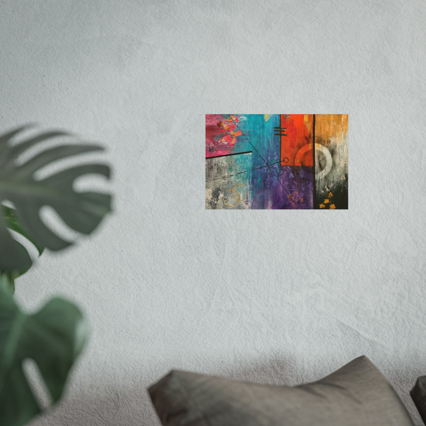 Urban Streets – Colorful Geometric Abstract Giclée Art Print