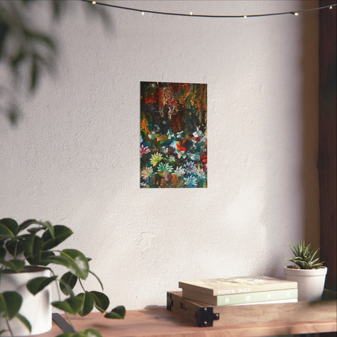 Lotus Garden – Abstract Colorful Floral Fantasy Wall Art