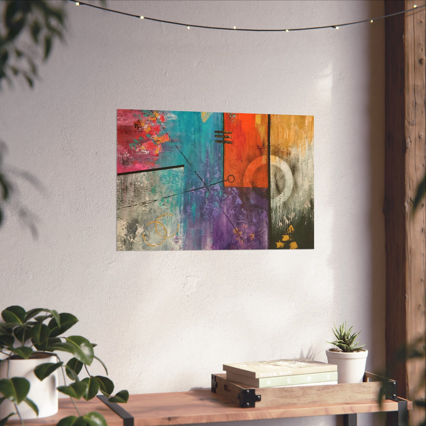 Urban Streets – Colorful Geometric Abstract Giclée Art Print