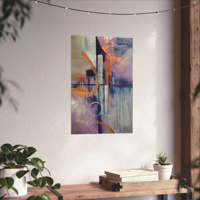 City Vibes – Abstract Cityscape Giclée Art Print