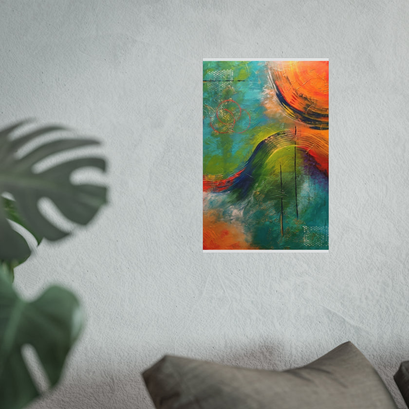 Loosen Up – Vibrant  Abstract Color Wave Giclée Art Print