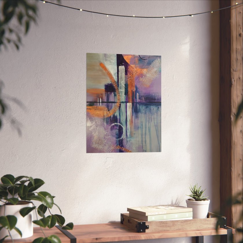 City Vibes – Abstract Cityscape Giclée Art Print