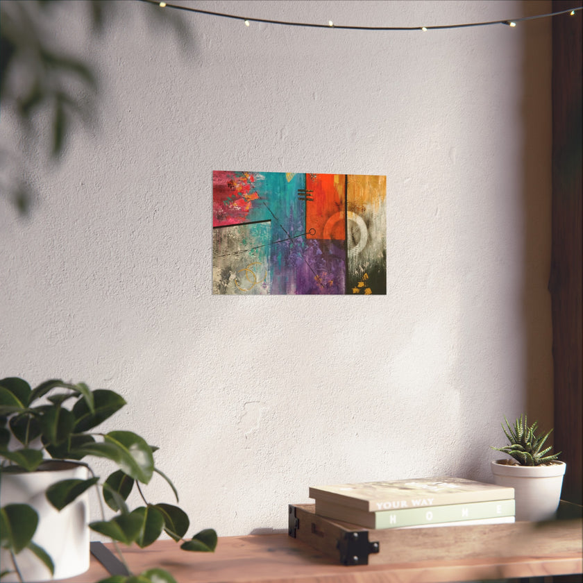 Urban Streets – Colorful Geometric Abstract Giclée Art Print