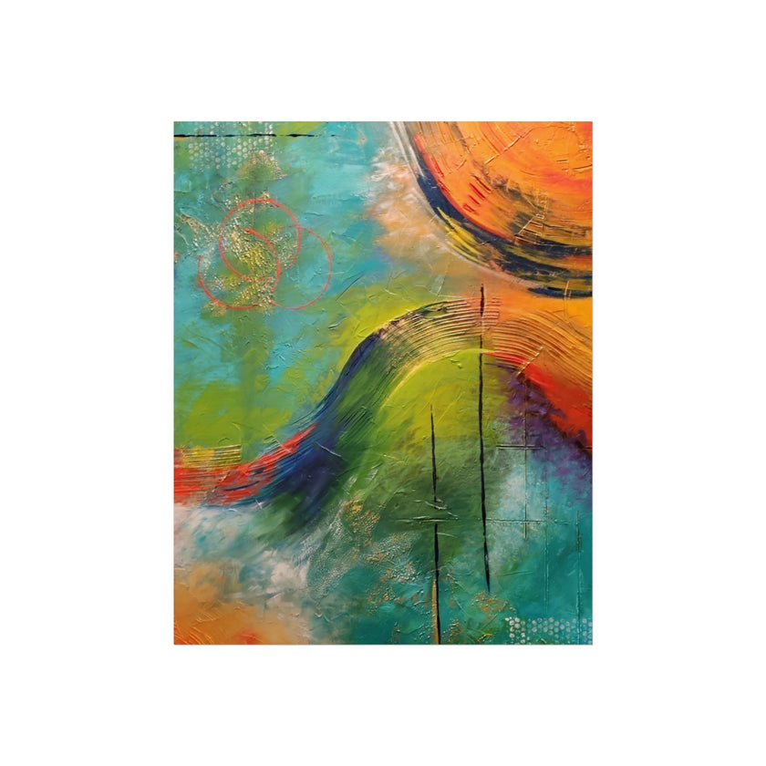 Loosen Up – Vibrant  Abstract Color Wave Giclée Art Print