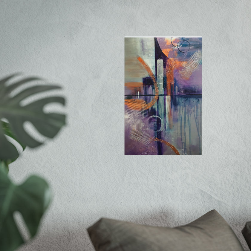 City Vibes – Abstract Cityscape Giclée Art Print