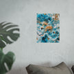 Happy — Abstract Floral Teal & Gold Wall Art