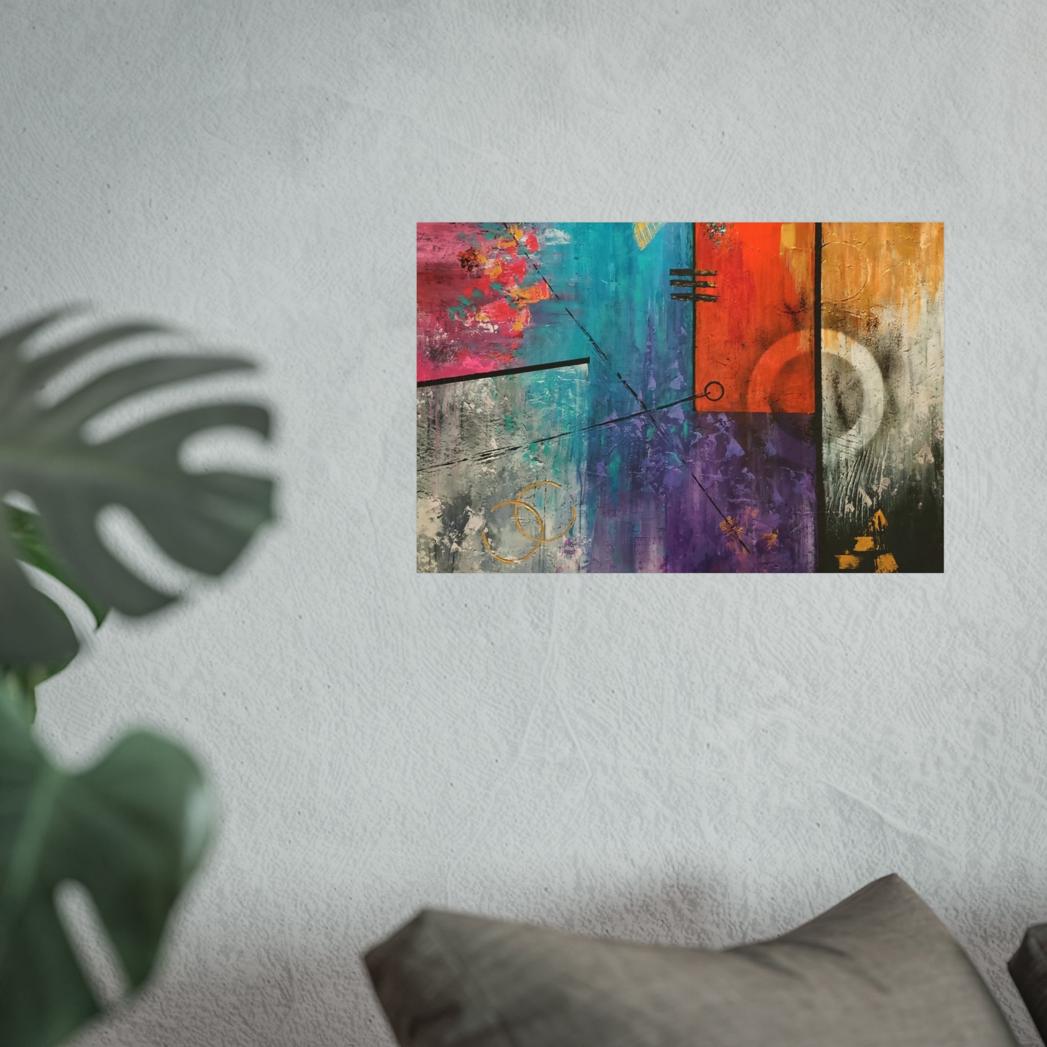 Urban Streets – Colorful Geometric Abstract Giclée Art Print