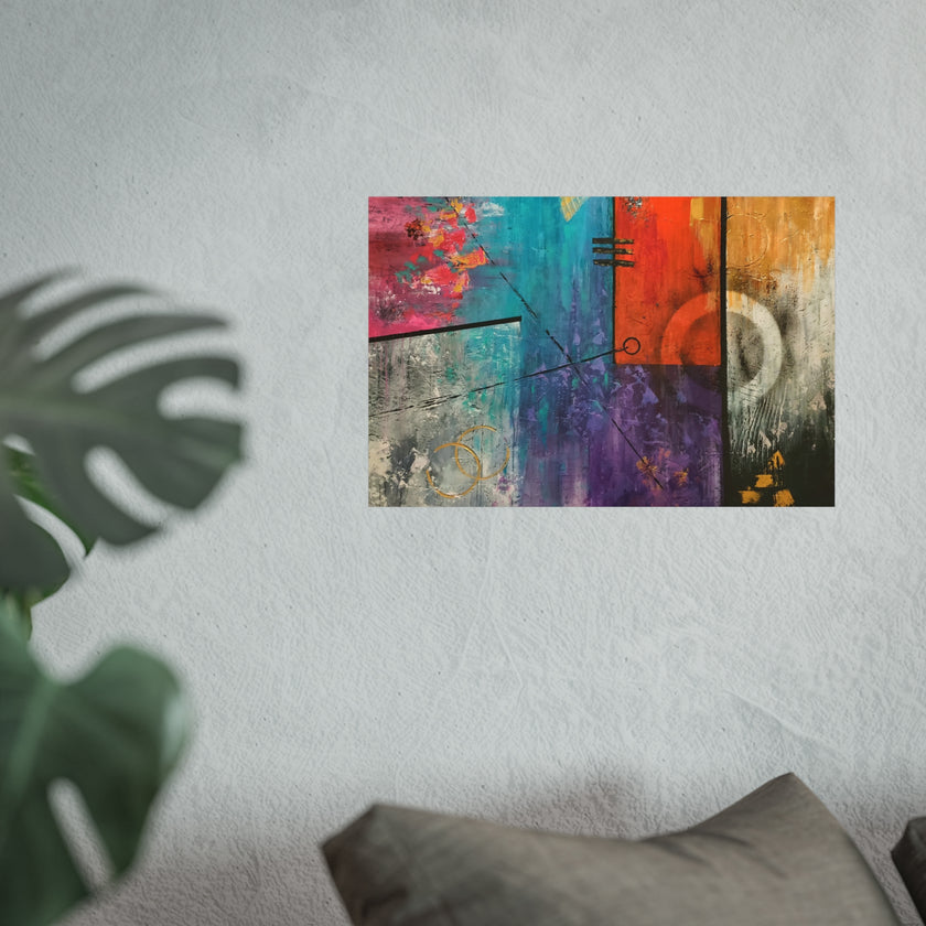 Urban Streets – Colorful Geometric Abstract Giclée Art Print