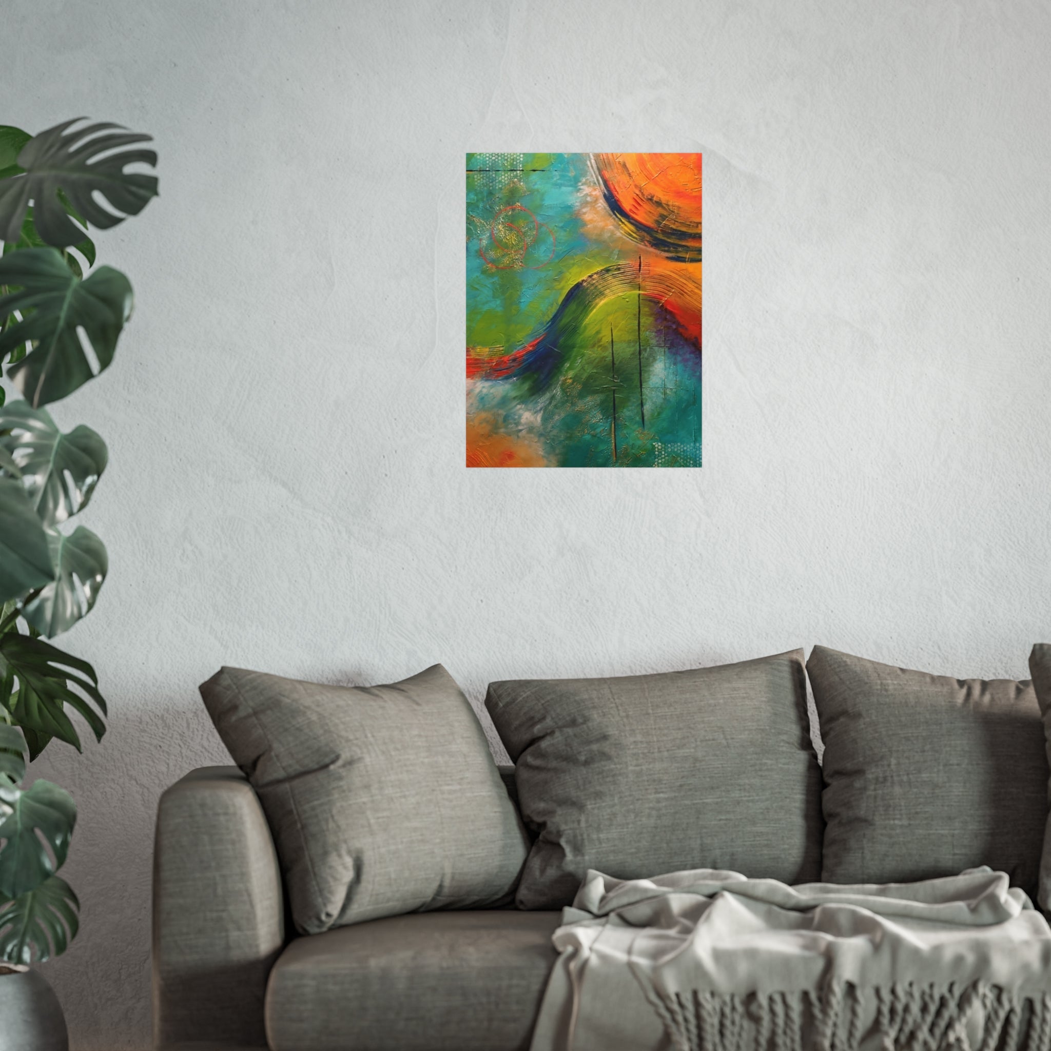 Loosen Up – Vibrant  Abstract Color Wave Giclée Art Print