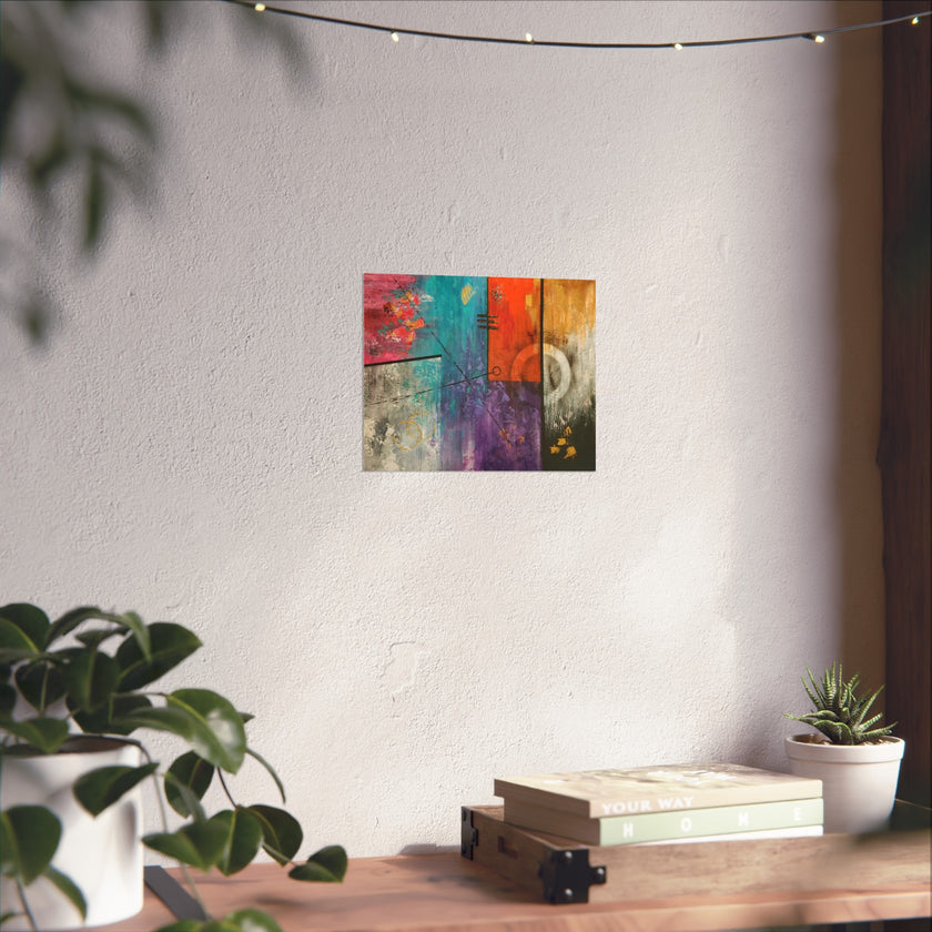 Urban Streets – Colorful Geometric Abstract Giclée Art Print