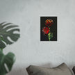 Firecracker — Red Peonies on Black, Botanical Wall Art