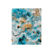 Happy — Abstract Floral Teal & Gold Wall Art