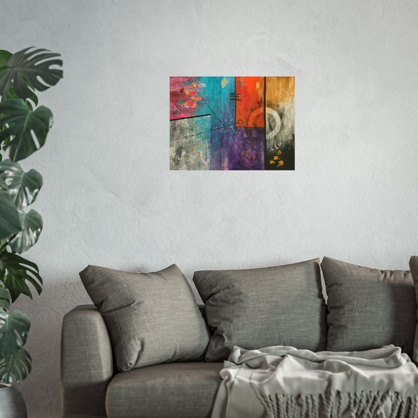 Urban Streets – Colorful Geometric Abstract Giclée Art Print