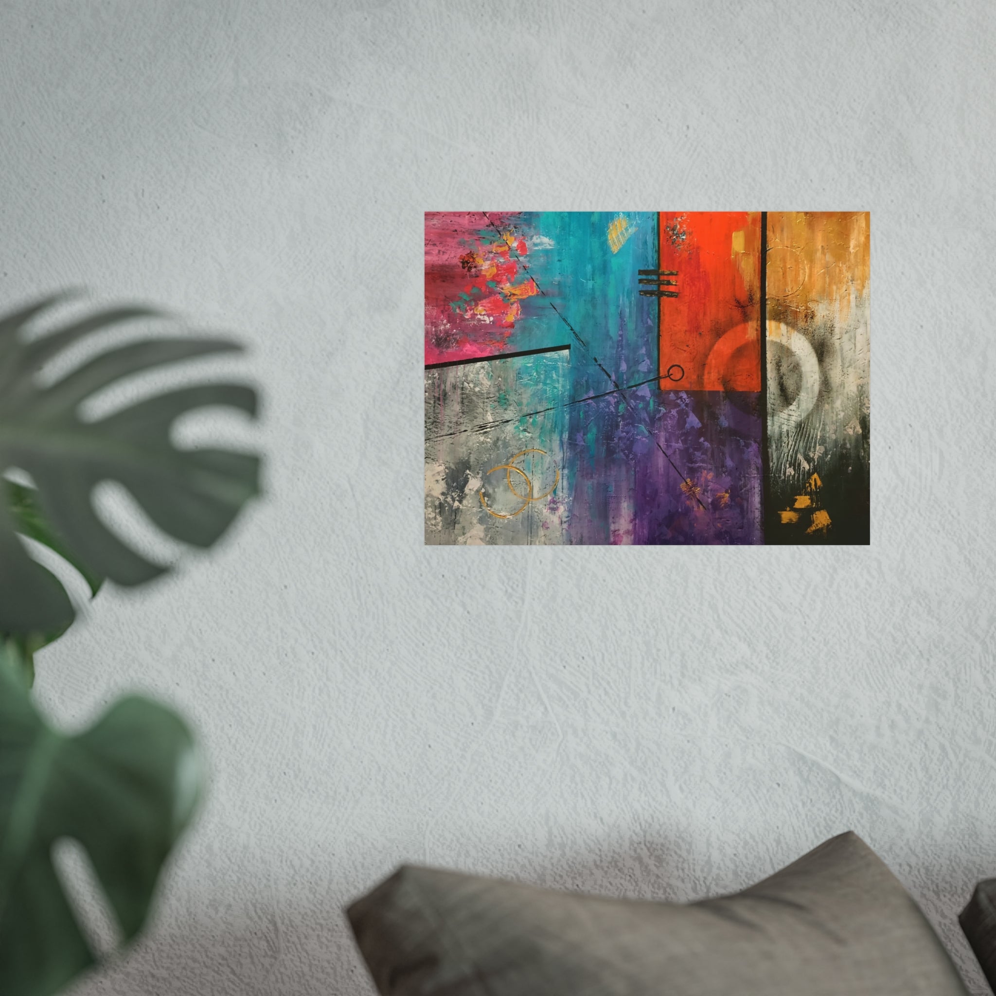 Urban Streets – Colorful Geometric Abstract Giclée Art Print