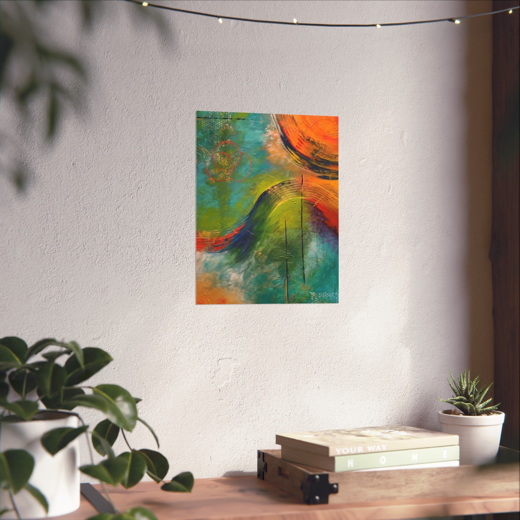 Loosen Up – Vibrant  Abstract Color Wave Giclée Art Print