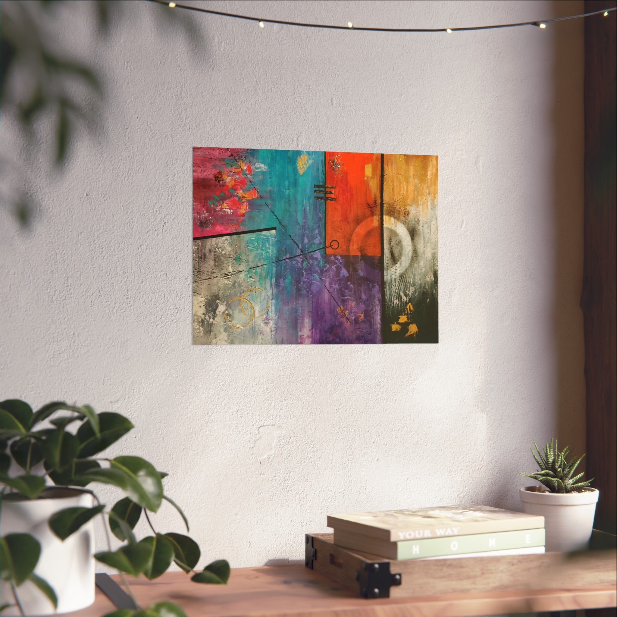 Urban Streets – Colorful Geometric Abstract Giclée Art Print