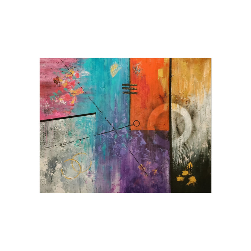 Urban Streets – Colorful Geometric Abstract Giclée Art Print