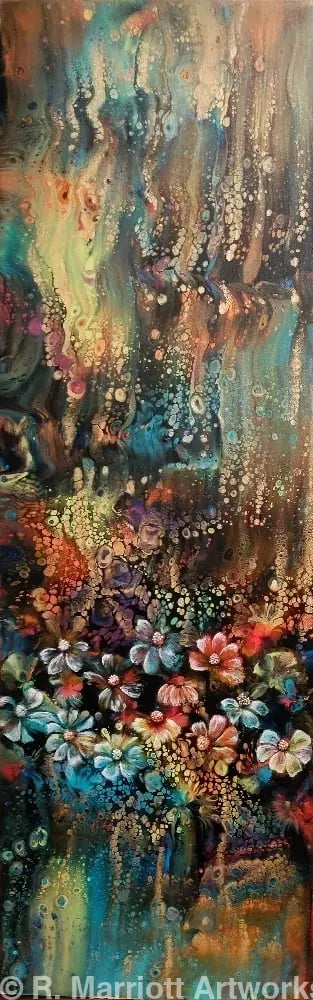 Eden Original 12’’ x 36’’ Fluid Art