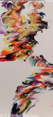 Gorgeous I Original 10’’ x 20’’ Fluid Art
