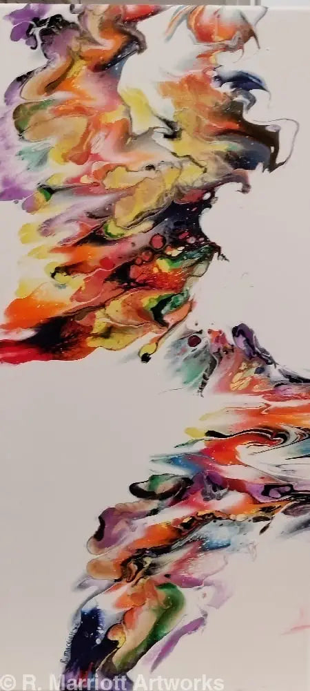 Gorgeous I Original 10’’ x 20’’ Fluid Art
