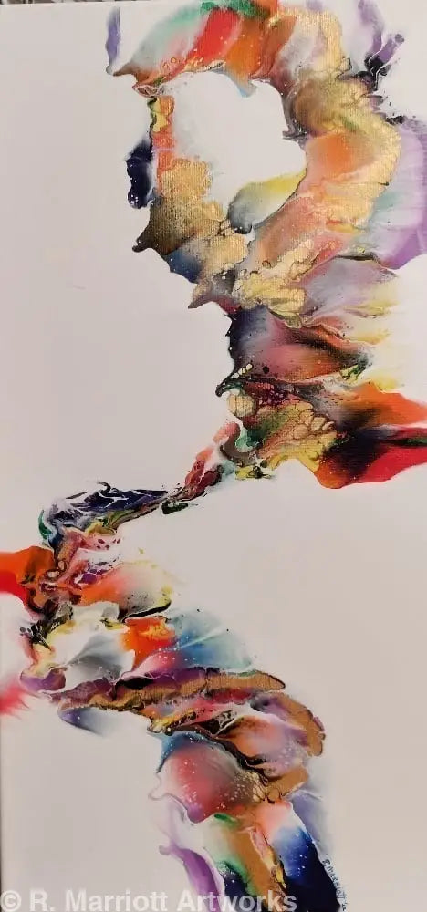 Gorgeous II Original 10’’ x 20’’ Fluid Art