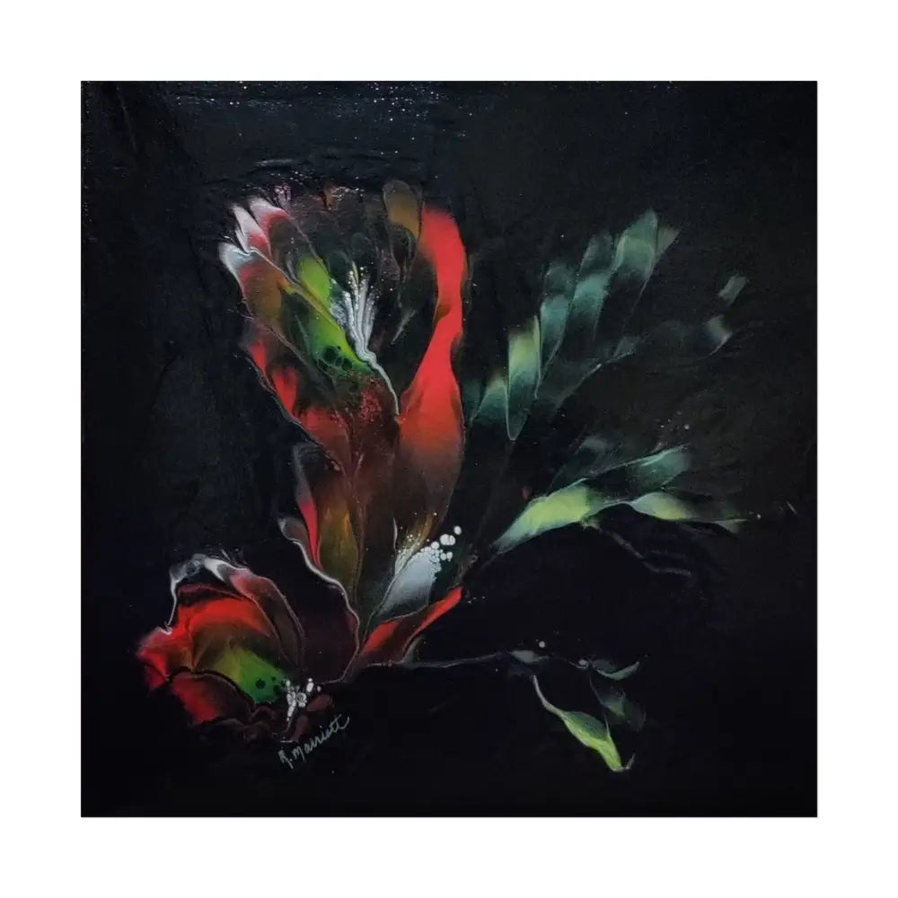 Grace – Floral Noir Fine Art Poster 12″ x 12″ / Matte Poster