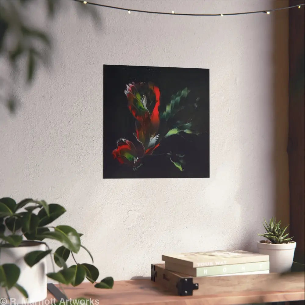 Grace – Floral Noir Fine Art Poster Poster