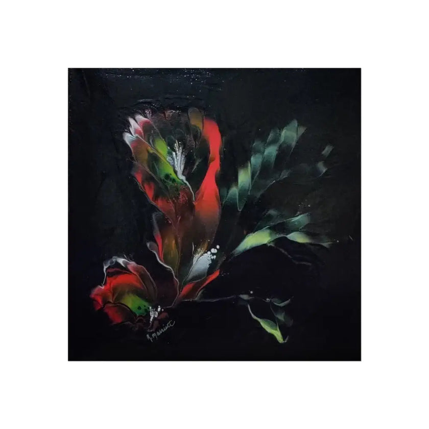 Grace – Floral Noir Fine Art Poster 30″ x 30″ / Matte Poster