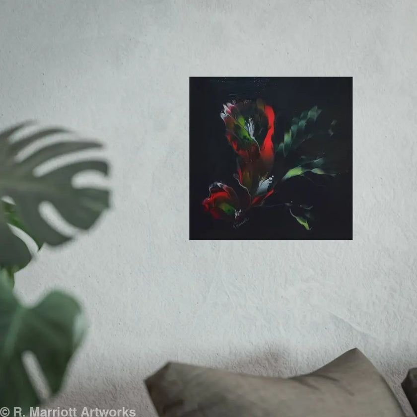 Grace – Floral Noir Fine Art Poster Poster